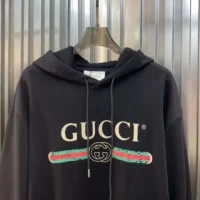 Gucci Men GG Cotton Jersey Sweatshirt Gucci Print-Black (1)