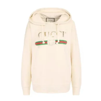 Gucci Men GG Cotton Jersey Sweatshirt Gucci Print-White