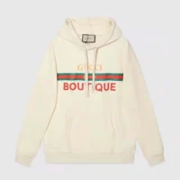 Gucci Men Gucci Boutique Print Sweatshirt-White