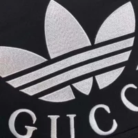 Gucci Men Gucci x adidas Jersey Hooded Sweatshirt-Black (1)