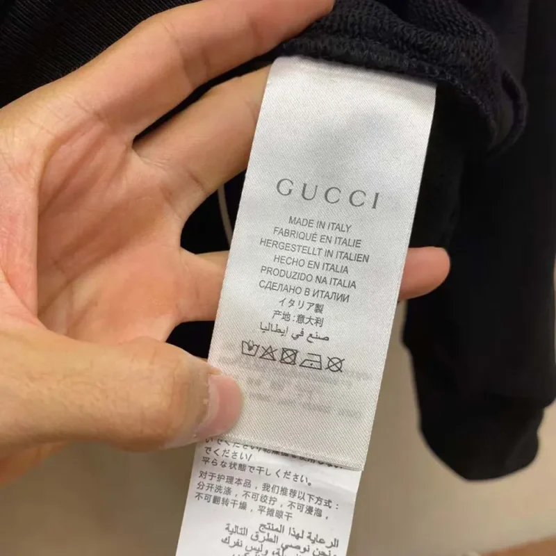 Gucci Men Gucci x adidas Jersey Hooded Sweatshirt-Black