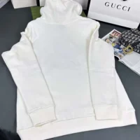 Gucci Men Gucci x adidas Jersey Hooded Sweatshirt-White (1)