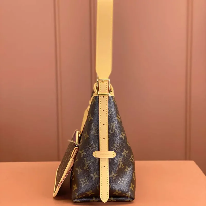 Louis Vuitton LV Women CarryAll PM in Aged Natural Cowhide Leather Trim M46203