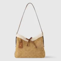 Louis Vuitton LV Women CarryAll PM in Suede Leather M11843