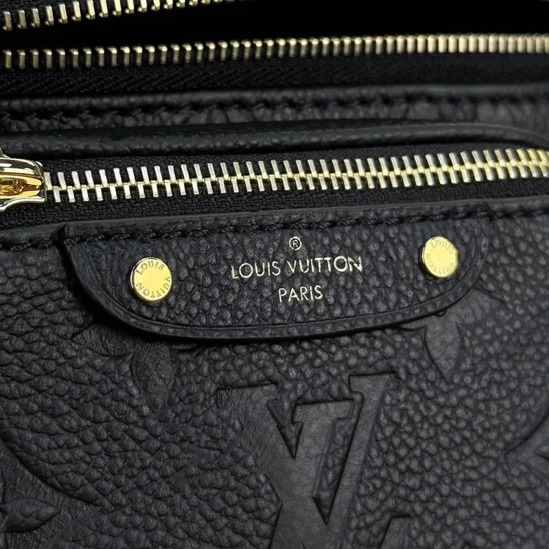 Louis Vuitton LV Women Mini Bumbag in Cowhide-leather Trim-Black M46917