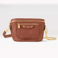 Louis Vuitton LV Women Mini Bumbag in Cowhide-leather Trim-Brown M12753 (1)