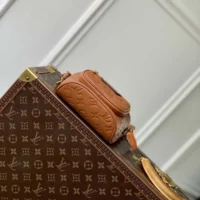 Louis Vuitton LV Women Mini Bumbag in Cowhide-leather Trim-Brown M12753 (1)