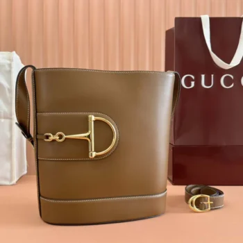 Gucci Women 73 Mini Bucket Bag-Brown 833665AAEC29540